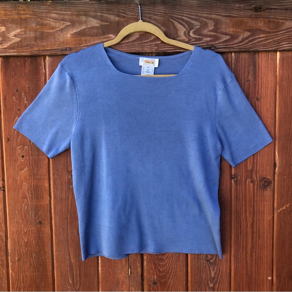 Blue knit tee